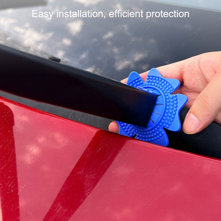4sets Car Universal Wiper Hole Protective Cover PVC Dustproof Snowproof Wiper Pad(Blue Big Hole) - Others by PMC TechLife | Online Shopping South Africa | PMC TechLife | Buy Now Pay Later Mobicred