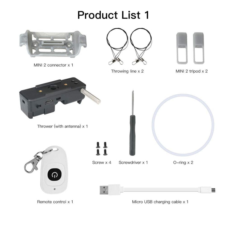 For DJI Mini 2 Drone RCSTQ Transport Thrower Drop Device - Others by RCSTQ | Online Shopping South Africa | PMC Jewellery | Buy Now Pay Later Mobicred