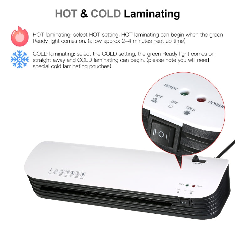 Osmile SL299 A4 Laminator Cold Hot Lamination Photo File Laminating Machine(US Plug) - Photo Film Covering Machine by Osmile | Online Shopping South Africa | PMC Jewellery | Buy Now Pay Later Mobicred