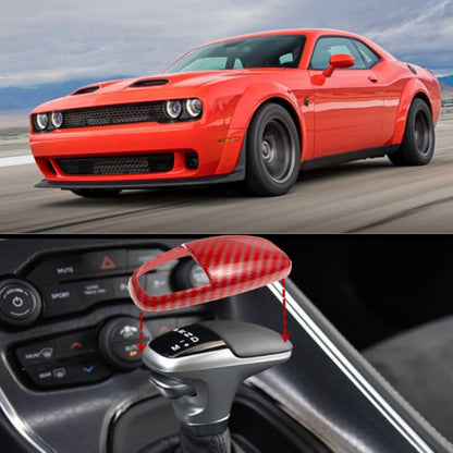 For Dodge Challenger/Charger SRT Gear Left-hand Drive Head Cover Gear Lever Decoration(Red) - Car Interior Mouldings by PMC Jewellery | Online Shopping South Africa | PMC Jewellery | Buy Now Pay Later Mobicred