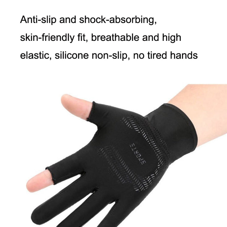 Cycling Thin Sunscreen UV Protection Mesh Breathable Ice Silk Two-finger Gloves(Black) - Cycling Gloves by PMC Jewellery | Online Shopping South Africa | PMC Jewellery