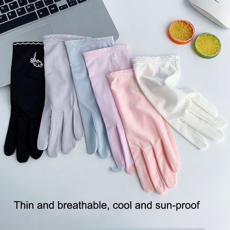 Free Code Summer Sunscreen Anti-ultraviolet Ice Silk Thin Gloves(White) - Safety Gloves by PMC TechLife | Online Shopping South Africa | PMC TechLife | Buy Now Pay Later Mobicred