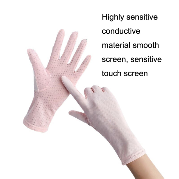 Free Code Summer Sunscreen Anti-ultraviolet Ice Silk Thin Gloves(Pink) - Safety Gloves by PMC TechLife | Online Shopping South Africa | PMC TechLife | Buy Now Pay Later Mobicred