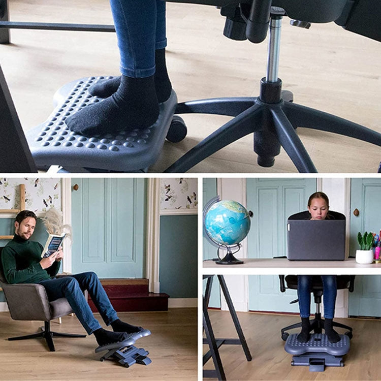 Office Adjustable Massage Foot Pedal Children Step Stool Pregnant Women Massage Mat(Black) - free shipping - PMC TechLife - Order now!