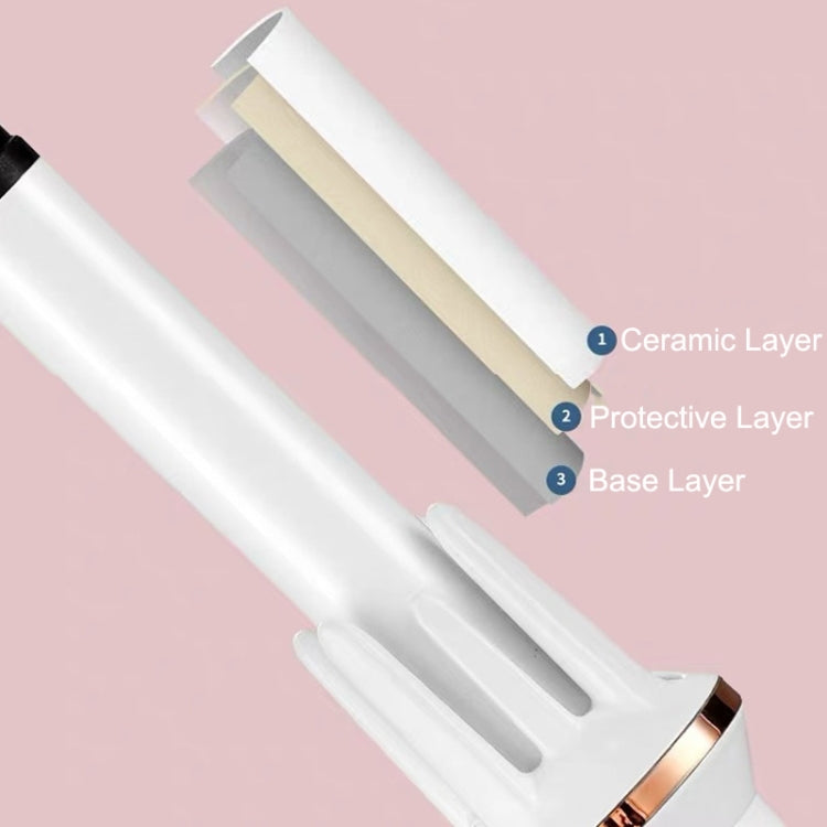 Automatic Curling Iron With Bi-Directional Rotating Ceramic Glaze Coating Hair Care, Plug: US Plug White - free shipping - PMC TechLife - Order now!