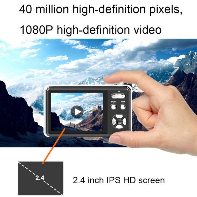 2.4 Inch IPS Screen 40 Million Pixel Digital Camera 16X Digital Zoom Video Macro Portable Camera(Pink Standard) - Children Cameras by PMC TechLife | Online Shopping South Africa | PMC TechLife | Buy Now Pay Later Mobicred