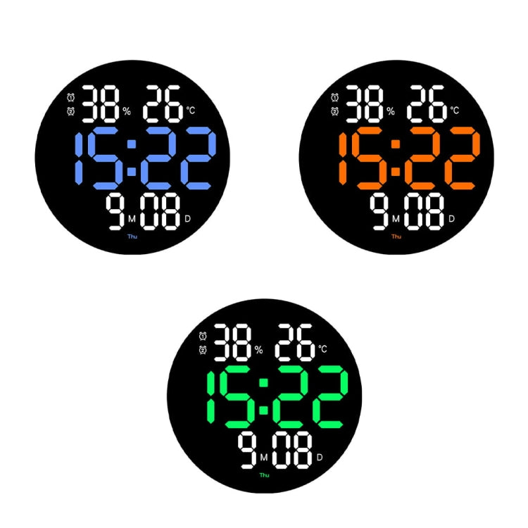 10-Inch Led Digital Wall Clock 2-Color Large Screen Electronic Clock With Temperature Display(Green) - Alarm Clocks by PMc TechLife | Online Shopping South Africa | PMc TechLife | Buy Now Pay Later Mobicred