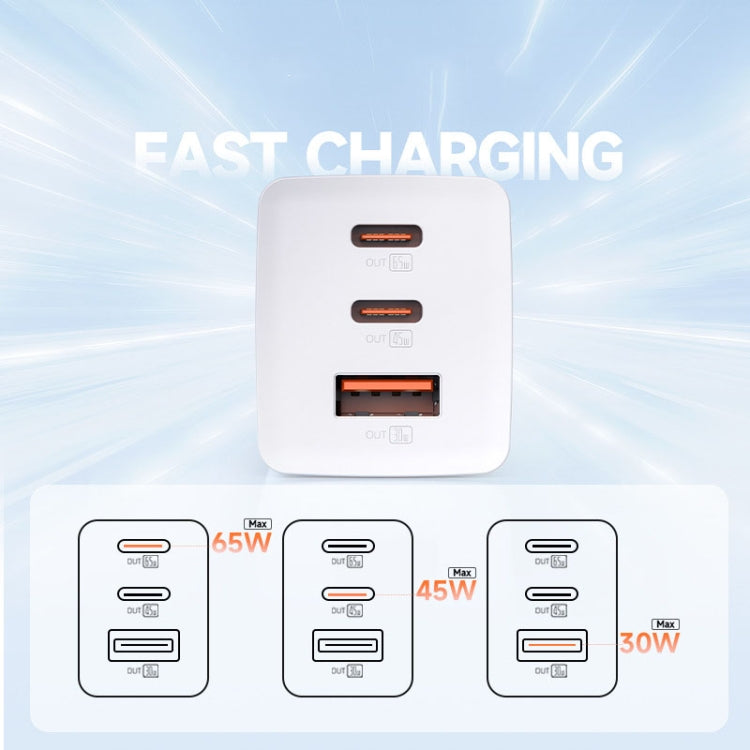 65W Set ROMOSS AC65H USB+Type-C/USB-C 65W Multifunctional Foldable GaN Charger, CN Plug - USB Charger by ROMOSS | Online Shopping South Africa | PMC Jewellery | Buy Now Pay Later Mobicred