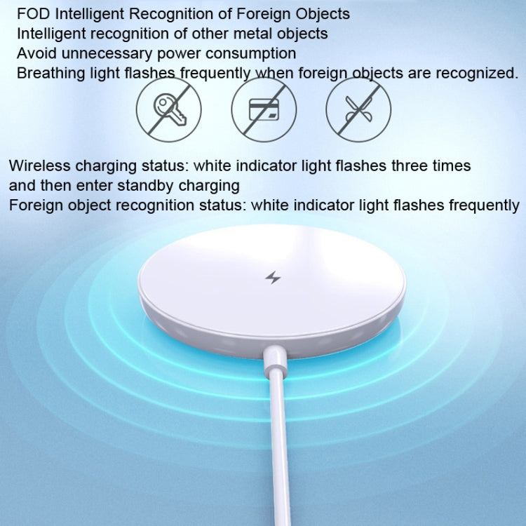 ROMOSS WF05P Phone Magnet Wireless Charger For iPhone 12 / 13 / 14 / 15Series(White) - Wireless Charger by ROMOSS | Online Shopping South Africa | PMC Jewellery | Buy Now Pay Later Mobicred