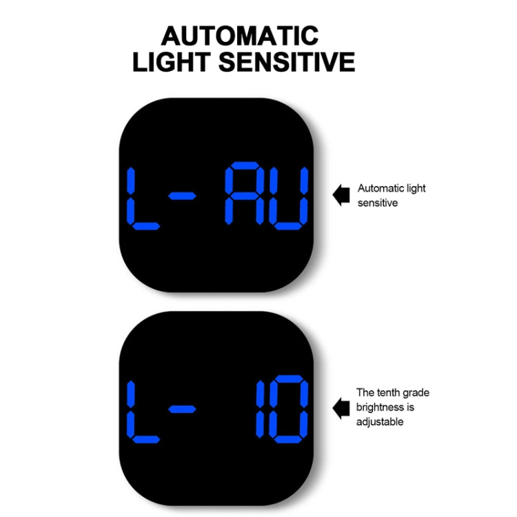 13-Inch LED Acrylic Electronic Clock Large-Screen Square Wall Clock With Timing Temperature Humidity(6632 White Blue) - free shipping - PMc TechLife - Order now!