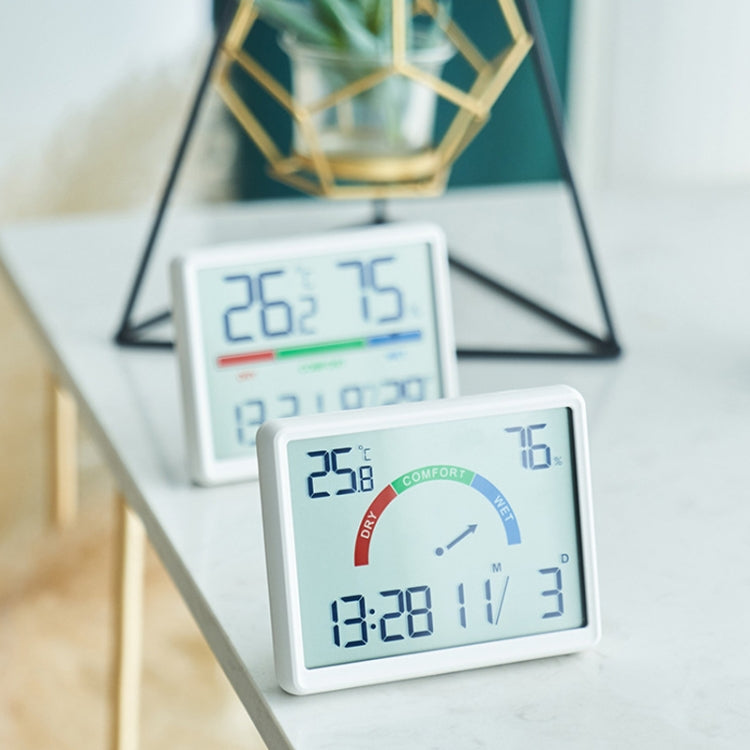 Magnetic LCD Digital Aalarm Clock Large Screen With Temperature Humidity Display(8280 White) - Alarm Clocks by PMc TechLife | Online Shopping South Africa | PMc TechLife | Buy Now Pay Later Mobicred