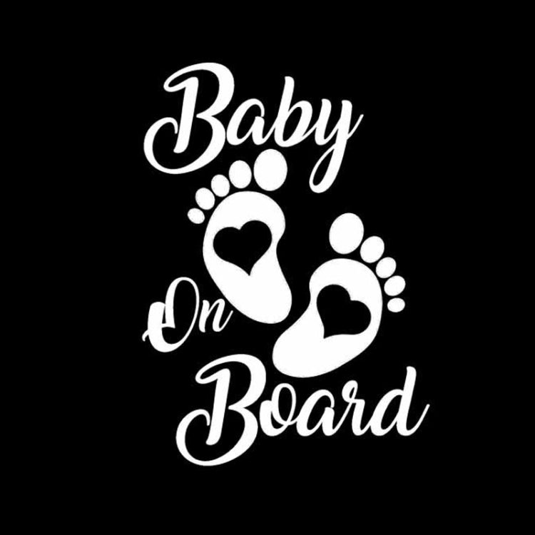 10pcs Baby On Board Warning Car Sticker Reflective Scratch Body Sticker(White) - Decorative Sticker by PMC TechLife | Online Shopping South Africa | PMC TechLife | Buy Now Pay Later Mobicred