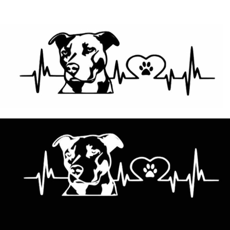 10pcs Pitbull Love Car Sticker Car Rear Modification Plate Label(Black) - Decorative Sticker by PMC Jewellery | Online Shopping South Africa | PMC Jewellery | Buy Now Pay Later Mobicred