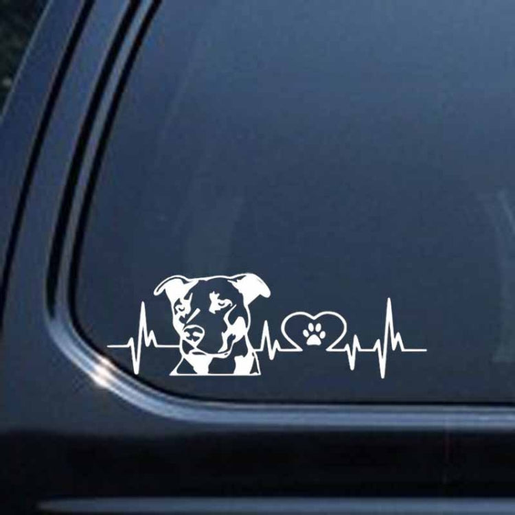 10pcs Pitbull Love Car Sticker Car Rear Modification Plate Label(White) - Decorative Sticker by PMC TechLife | Online Shopping South Africa | PMC TechLife | Buy Now Pay Later Mobicred