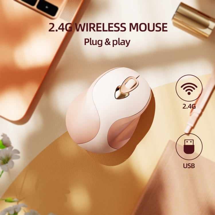 Inphic M8 Wireless Mouse Charging Quiet Office Home 2.4G USB Mouse(Milk Tea) - Wireless Mice by Inphic | Online Shopping South Africa | PMC Jewellery | Buy Now Pay Later Mobicred