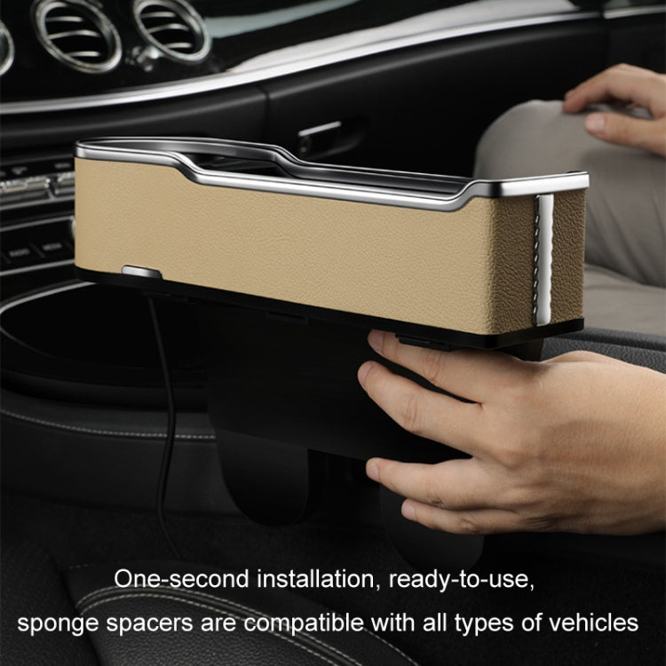 Car Seat Gap Storage Box Multifunctional Mobile Phone USB Charger, Color: Standard Red - free shipping - PMC TechLife - Order now!