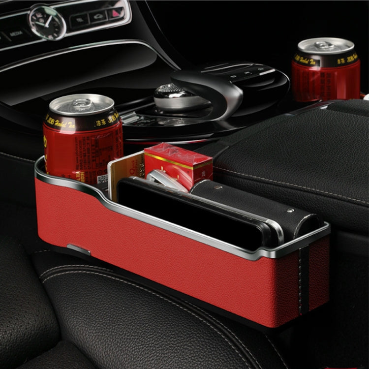 Car Seat Gap Storage Box Multifunctional Mobile Phone USB Charger, Color: QC3.0 Red - Stowing Tidying by PMC TechLife | Online Shopping South Africa | PMC TechLife | Buy Now Pay Later Mobicred
