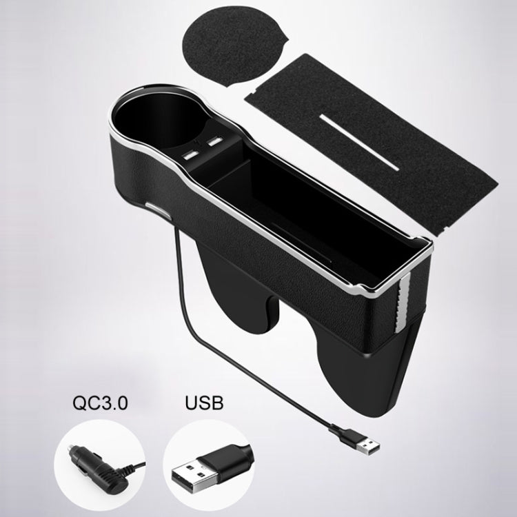 Car Seat Gap Storage Box Multifunctional Mobile Phone USB Charger, Color: QC3.0 Red - Stowing Tidying by PMC TechLife | Online Shopping South Africa | PMC TechLife | Buy Now Pay Later Mobicred
