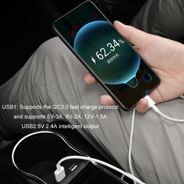 Car Seat Gap Storage Box Multifunctional Mobile Phone USB Charger, Color: Standard Beige - Stowing Tidying by PMC TechLife | Online Shopping South Africa | PMC TechLife | Buy Now Pay Later Mobicred