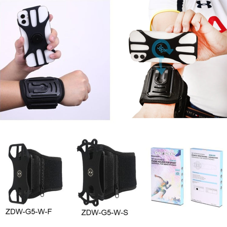 For 4.5-7 inch Phone Zipper Pocket Removable Rotating Arm Belt Bag Running Riding Phone Case(8 Claw Black) - Other by PMC TechLife | Online Shopping South Africa | PMC TechLife | Buy Now Pay Later Mobicred