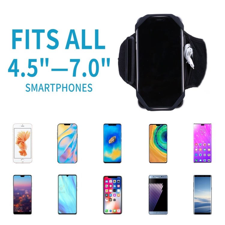 For 4.5-7 inch Phone Zipper Pocket Removable Rotating Arm Belt Bag Running Riding Phone Case(4 Claw Black) - Other by PMC TechLife | Online Shopping South Africa | PMC TechLife | Buy Now Pay Later Mobicred
