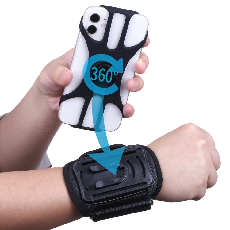 For 4.5-7 inch Phone Zipper Pocket Removable Rotating Arm Belt Bag Running Riding Phone Case(8 Claw Black) - Other by PMC TechLife | Online Shopping South Africa | PMC TechLife | Buy Now Pay Later Mobicred