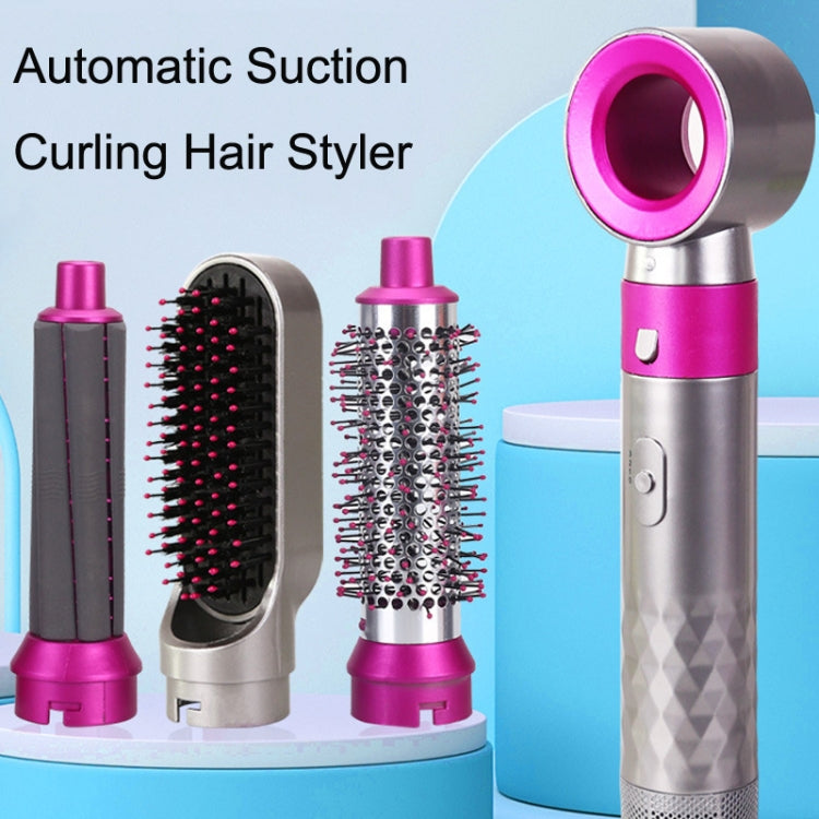 5 In 1 Hot Air Comb Automatic Curling Iron Curling & Straightening Hair Styling Comb Hair Dryer, Power: UK Plug - free shipping - PMC TechLife - Order now!