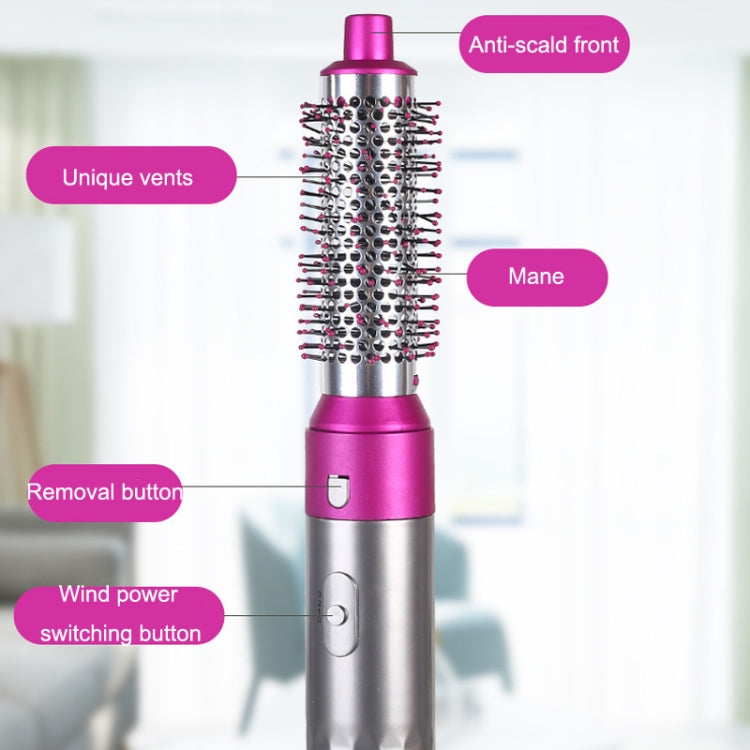 5 In 1 Hot Air Comb Automatic Curling Iron Curling & Straightening Hair Styling Comb Hair Dryer, Power: EU Plug - free shipping - PMC TechLife - Order now!