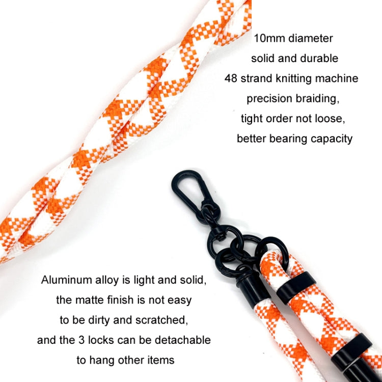 10mm Thick Rope Mobile Phone Anti-Lost Adjustable Lanyard Spacer(Tide Pattern Black Red) - free shipping - PMc TechLife - Order now!
