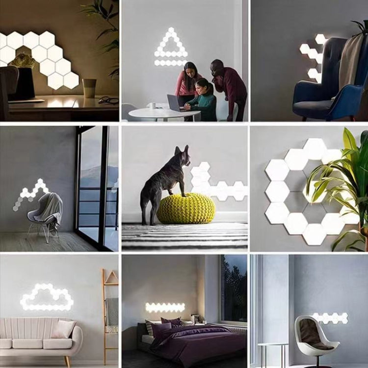 10pcs/set RGB Symphony Hexagon Lights DIY Bedside Ambient Wall Lamp Smart Honeycomb Light(WIFI-APP) - Novelty Lighting by PMC TechLife | Online Shopping South Africa | PMC TechLife | Buy Now Pay Later Mobicred