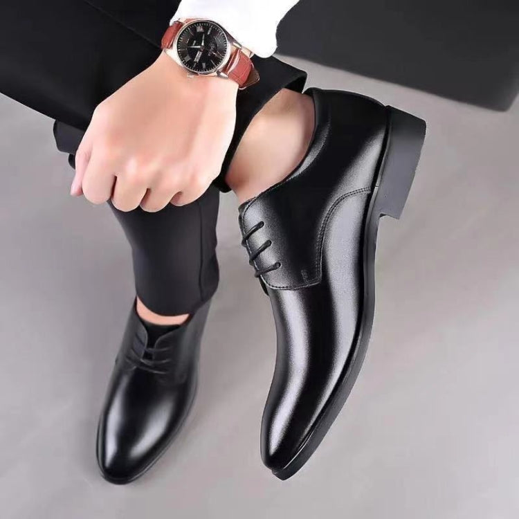 Suit Groomsmen Men Shoes Business Formal Casual Leather Dhoes, Size: 40(Black) - Formal Shoes by PMC Jewellery | Online Shopping South Africa | PMC Jewellery