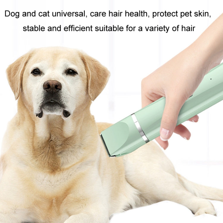 Pet Shaver Cat Dog Paw Hair Clipper Electric Fader, Color: 4 in 1 Green - Electric Clipper by PMC Jewellery | Online Shopping South Africa | PMC Jewellery