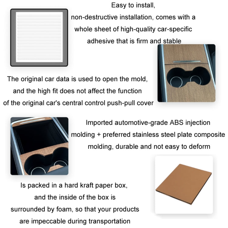 For Tesla Model3/Y Central Control Panel Modification Anti-Scratch Protective Sticker(Matte White) - Car Interior Mouldings by PMC TechLife | Online Shopping South Africa | PMC TechLife | Buy Now Pay Later Mobicred
