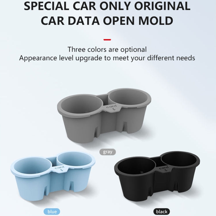 For Tesla Model3/Y Central Control Storage Silicone Cup Stopper(Blue) - Car Drink Holders by PMC TechLife | Online Shopping South Africa | PMC TechLife | Buy Now Pay Later Mobicred