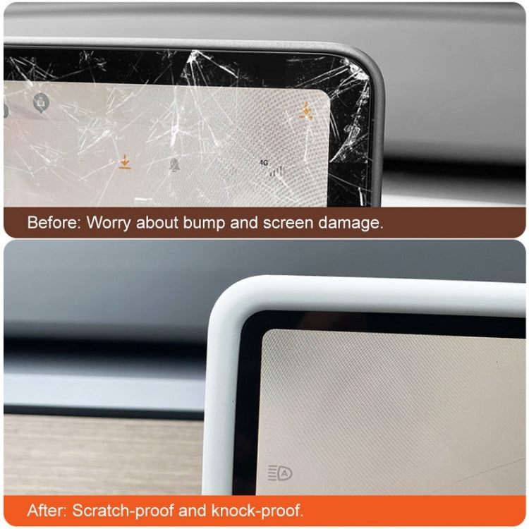 For Tesla Model3/Y Screen Bumper Protective Cover Silicone Frame(Black) - Car Interior Mouldings by PMC TechLife | Online Shopping South Africa | PMC TechLife | Buy Now Pay Later Mobicred