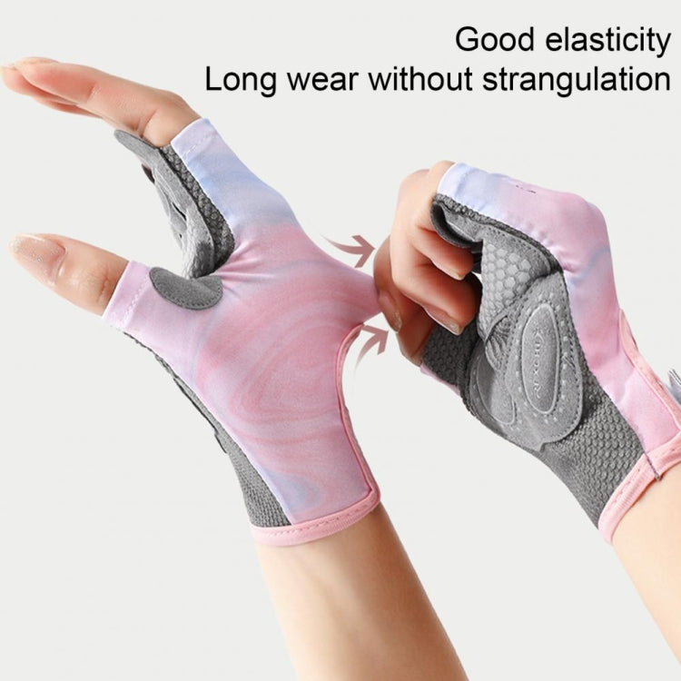 Yoga Sports Gloves Non-slip Shock-absorbing Half-finger Anti-cocoon Gloves, Size: S(Streamer Pink) - Safety Gloves by PMC TechLife | Online Shopping South Africa | PMC TechLife | Buy Now Pay Later Mobicred