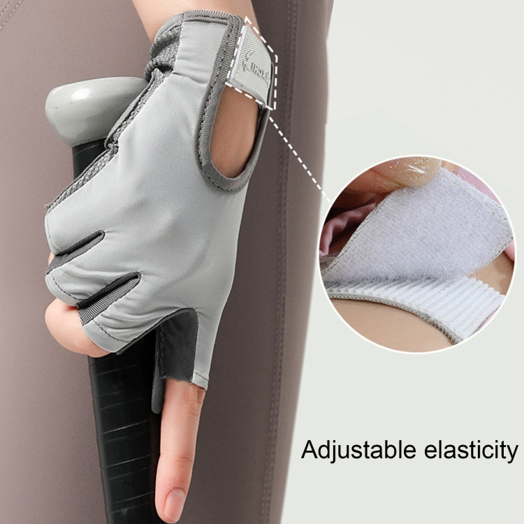 Yoga Sports Gloves Non-slip Shock-absorbing Half-finger Anti-cocoon Gloves, Size: S(Sakura Pink) - Safety Gloves by PMC TechLife | Online Shopping South Africa | PMC TechLife | Buy Now Pay Later Mobicred