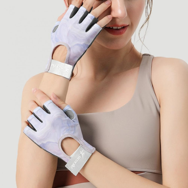 Yoga Sports Gloves Non-slip Shock-absorbing Half-finger Anti-cocoon Gloves, Size: M(Sakura Pink) - free shipping - PMC TechLife - Order now!
