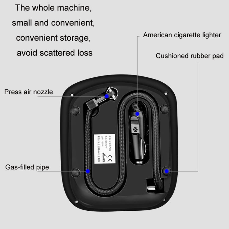 12V Metal Cylinder Smart Digital Display Portable Mini Tire Pump, Specification: No. 30 Automatic Charging Stopping - Inflatable Pump by PMC Jewellery | Online Shopping South Africa | PMC Jewellery