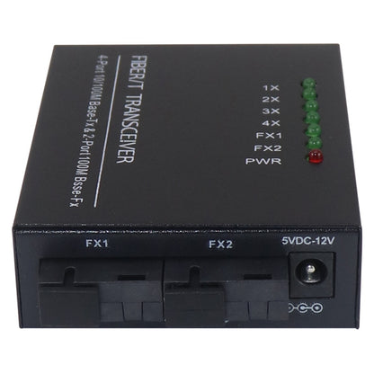 2 Fiber Port & 4 LAN Port 10/100M Ethernet Switch Fiber Optic Switch - Fiber Receiver by PMC Jewellery | Online Shopping South Africa | PMC Jewellery | Buy Now Pay Later Mobicred