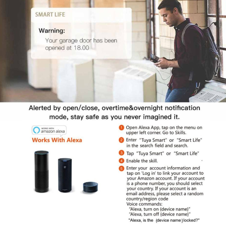 Tuya APP Remote Control WIFI Smart Garage Door Controller, Specification: AU Plug - free shipping - PMC Jewellery - Order now!