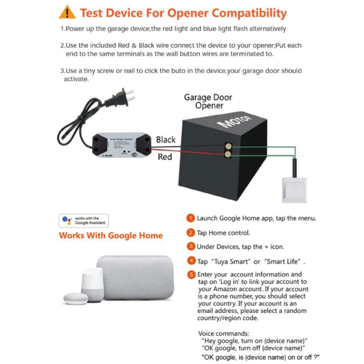 Tuya APP Remote Control WIFI Smart Garage Door Controller, Specification: AU Plug - free shipping - PMC Jewellery - Order now!