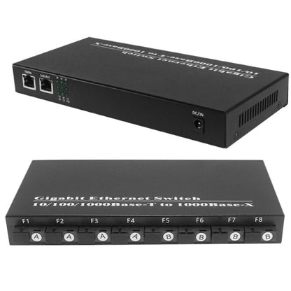 8 Fiber Port+2 Lan Port 1000Mbps Fiber Transceiver - Fiber Receiver by PMC Jewellery | Online Shopping South Africa | PMC Jewellery | Buy Now Pay Later Mobicred