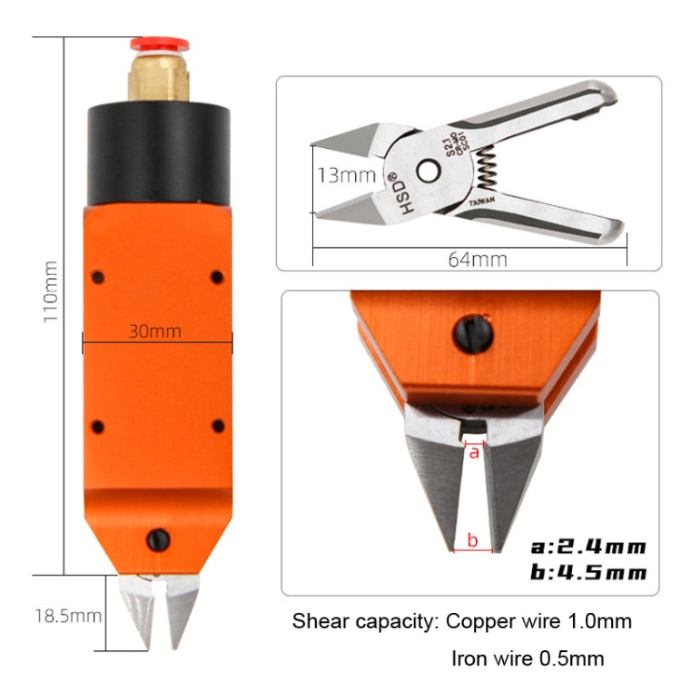 HSD MS-5+S2.1 Cut Metal Set 2 In 1 Pneumatic Snip Plier Cutting Metal Plastic Model Scissor Tool - free shipping - PMC TechLife - Order now!