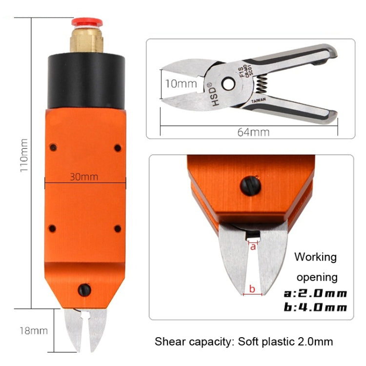 HSD MS-5+F1S Cut Plastic Set 2 In 1 Pneumatic Snip Plier Cutting Metal Plastic Model Scissor Tool - Pliers by HSD | Online Shopping South Africa | PMC TechLife | Buy Now Pay Later Mobicred