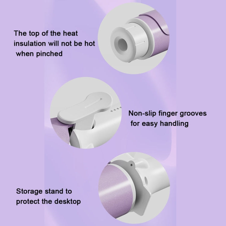 40mm Hair Curler Big Wave Negative Ion Essential Oil Coated Curling Iron,CN Plug(Taro Purple) - Hair Curler by PMC TechLife | Online Shopping South Africa | PMC TechLife | Buy Now Pay Later Mobicred