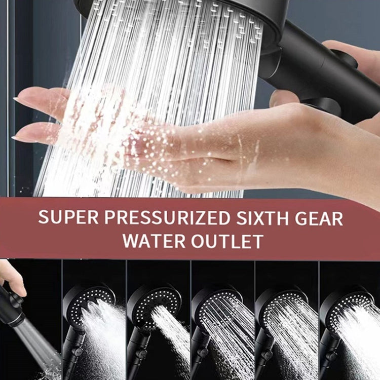 Pressurized Shower Water Heater Handheld Multifunction 6-speed Nozzle, Color: Silver - Shower Head by PMC TechLife | Online Shopping South Africa | PMC TechLife