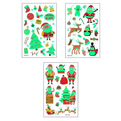 10pcs Christmas Glow Waterproof Cartoon Tattoo Sticker(WS-K121) - Others by PMC Jewellery | Online Shopping South Africa | PMC Jewellery
