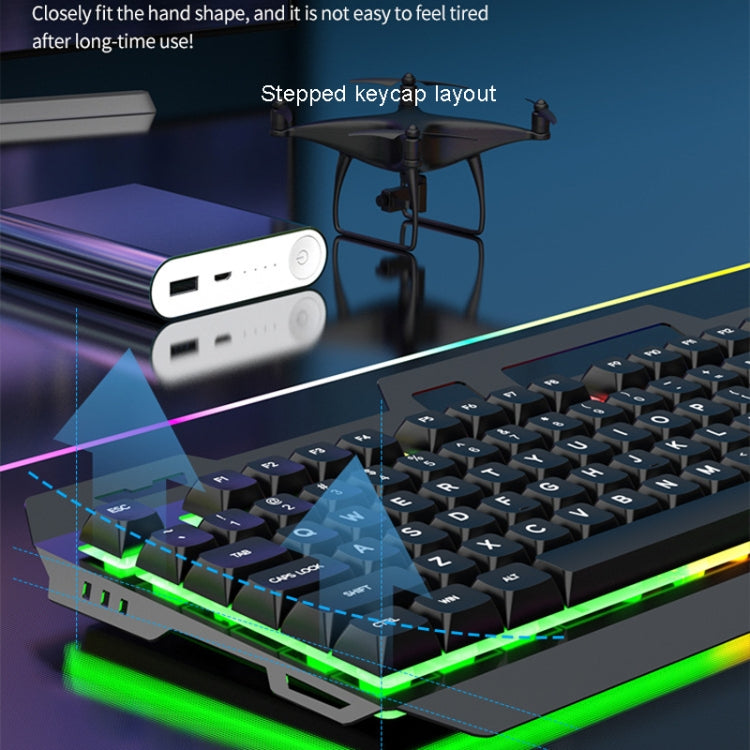 K-Snake Mechanical Feel Keyboard Mouse Kit USB Wired 104 Keycaps Computer Keyboard, Style: Single Keyboard (Black) - Wired Keyboard by K-Snake | Online Shopping South Africa | PMC Jewellery | Buy Now Pay Later Mobicred