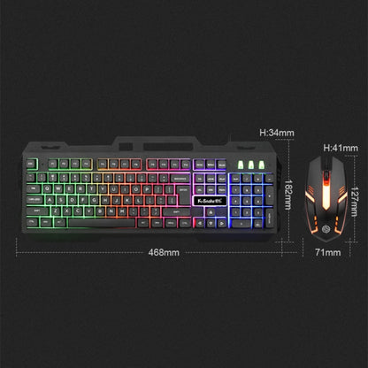 K-Snake Mechanical Feel Keyboard Mouse Kit USB Wired 104 Keycaps Computer Keyboard, Style: Single Keyboard (White) - Wired Keyboard by K-Snake | Online Shopping South Africa | PMC Jewellery | Buy Now Pay Later Mobicred